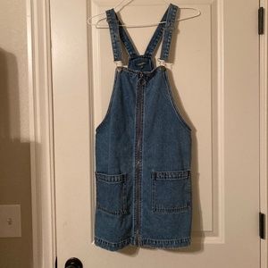 Denim overall dress
